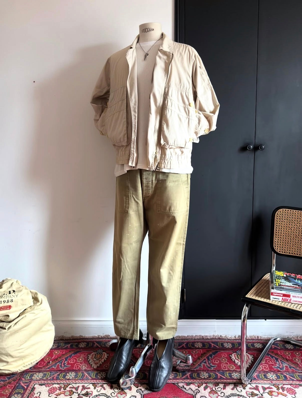 Emporio Armani 1984 double zip closure 3D pocket jacket