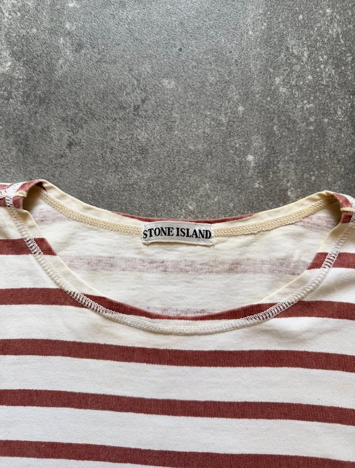 Stone Island SS88 Striped Spell-out Breton Tee