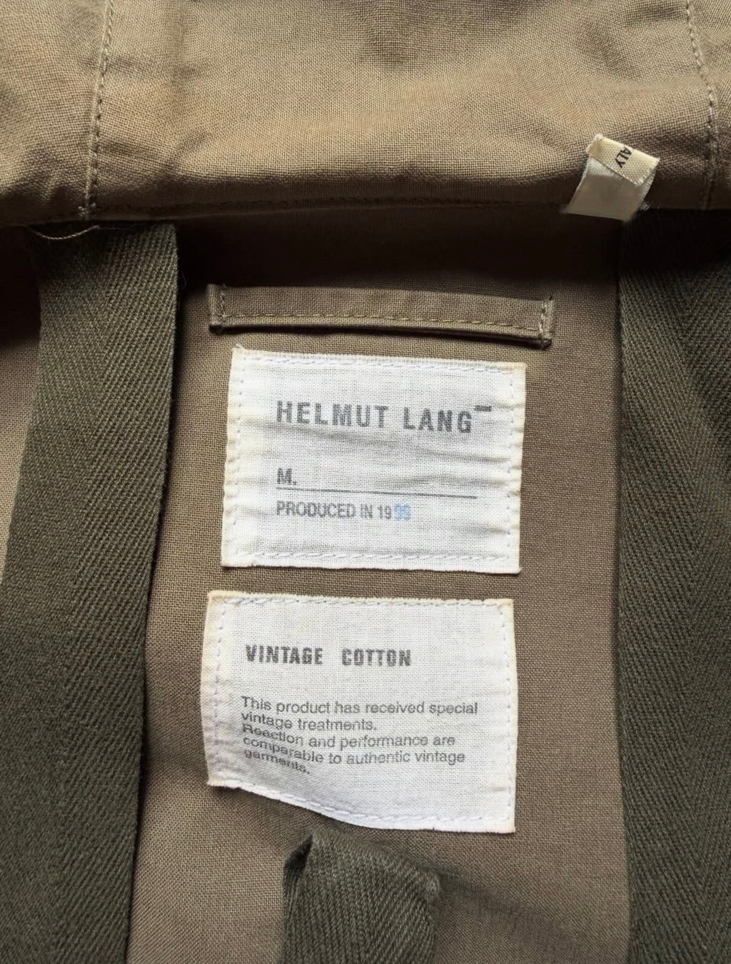 Helmut Lang AW99 Vintage Army Parka