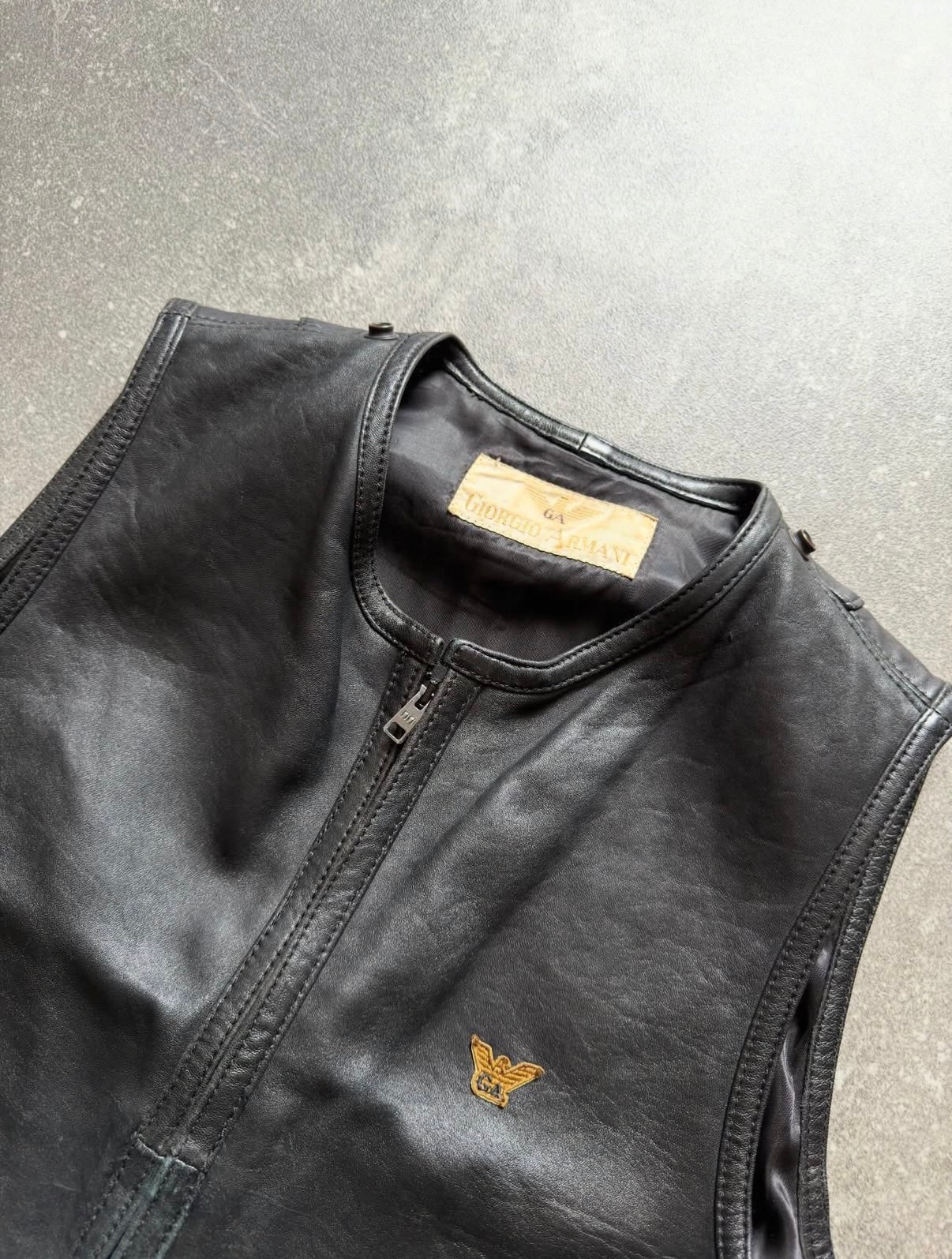 Giorgio Armani 80s Leather Vest