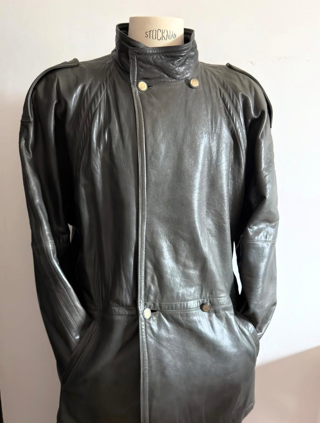 Gianni Versace 80s Leather Field Jacket