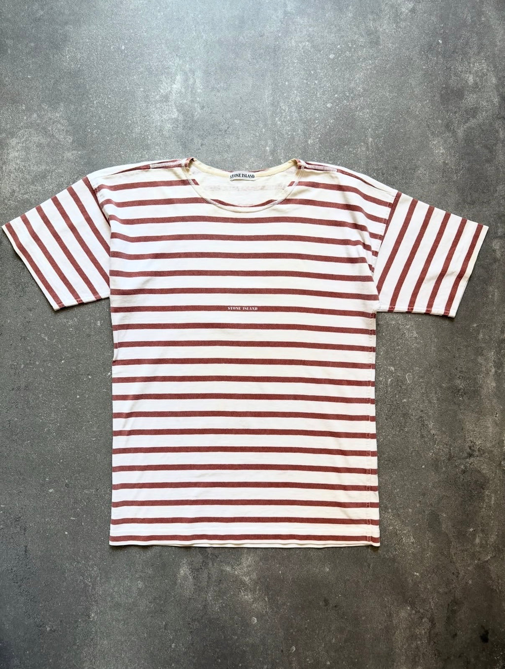 Stone Island SS88 Striped Spell-out Breton Tee