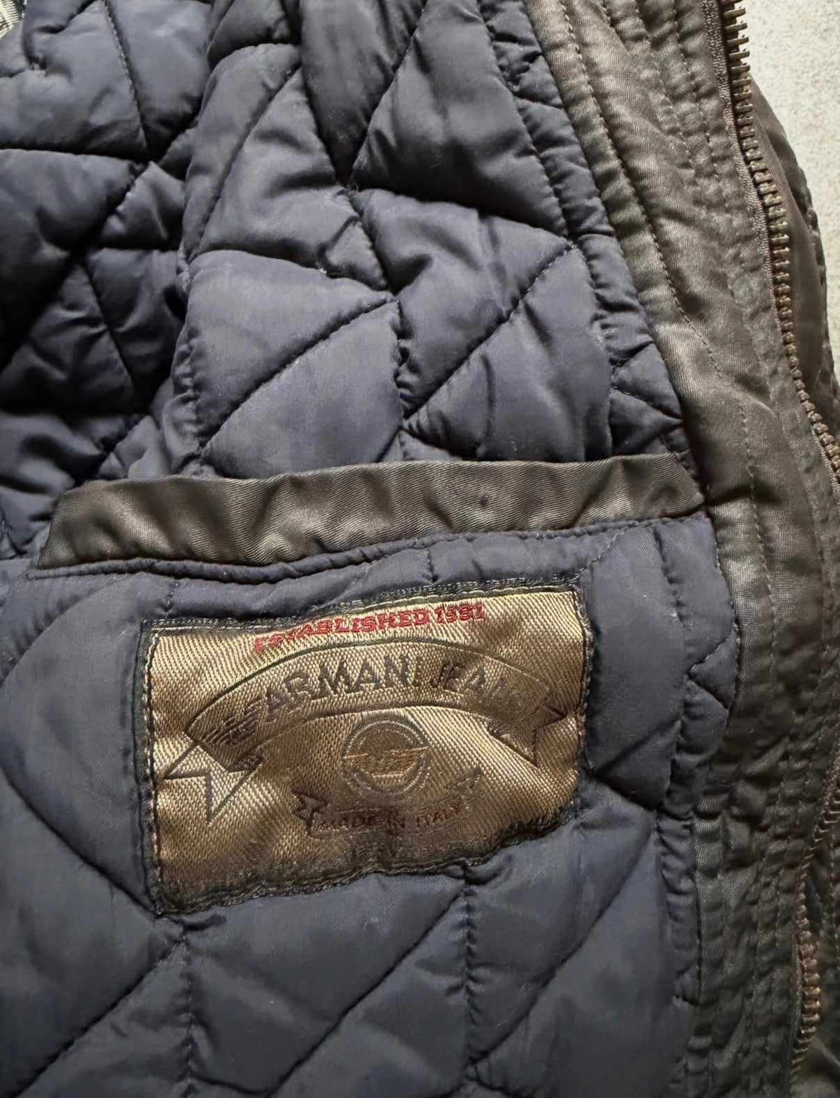 Armani Jeans 90s Bomber Flight Jacket