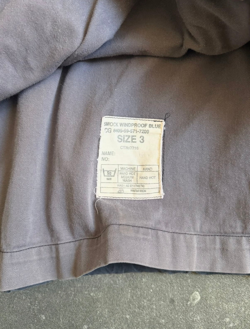 British Royal Navy 80s Ventile Windproof Deck Smock
