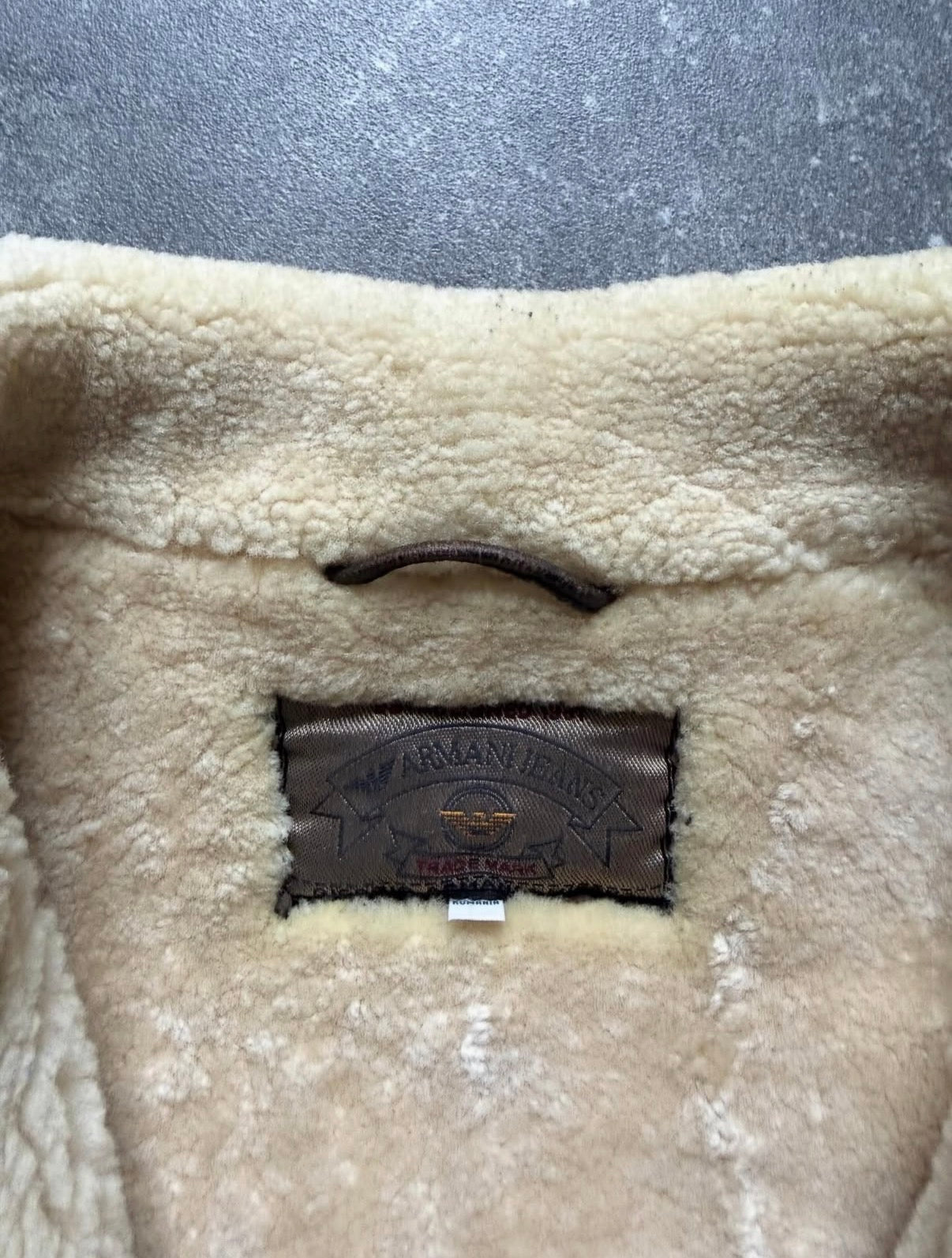 Armani Jeans 90s Shearling Type B-3 Flight Leather Jacket
