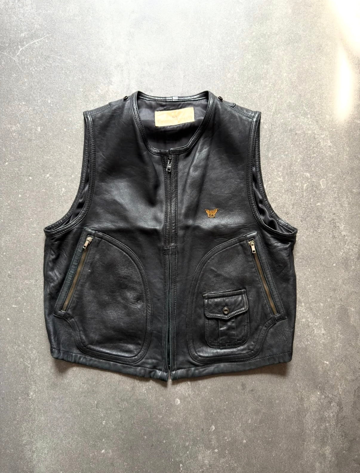 Giorgio Armani 80s Leather Vest
