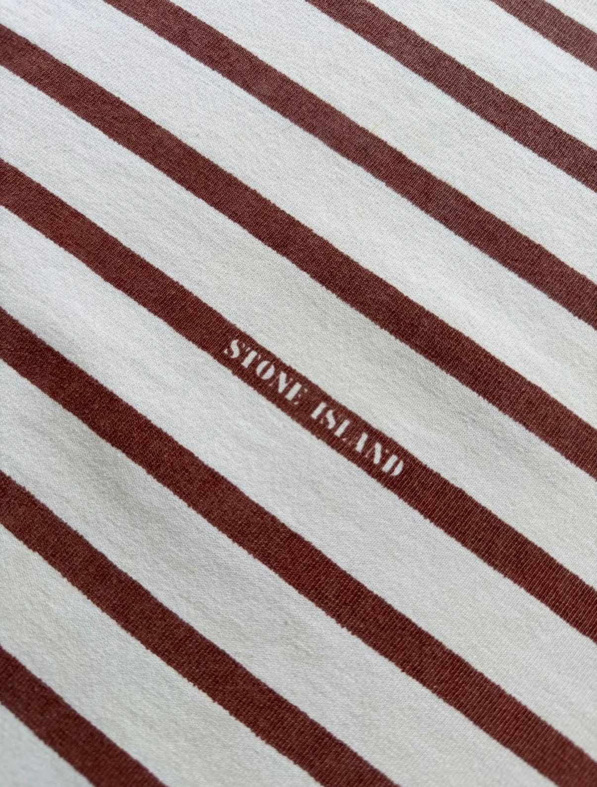 Stone Island SS88 Striped Spell-out Breton Tee