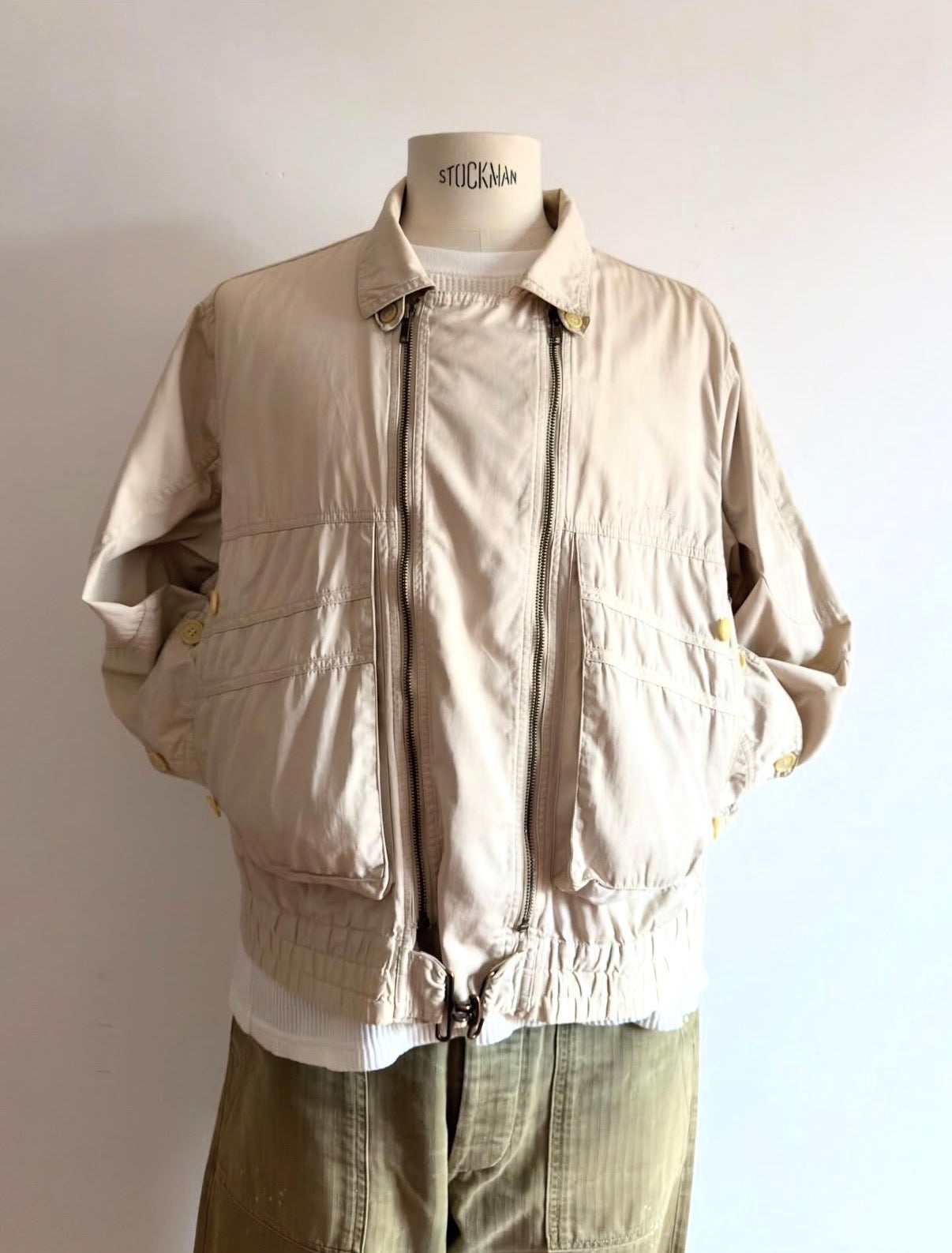 Emporio Armani 1984 double zip closure 3D pocket jacket