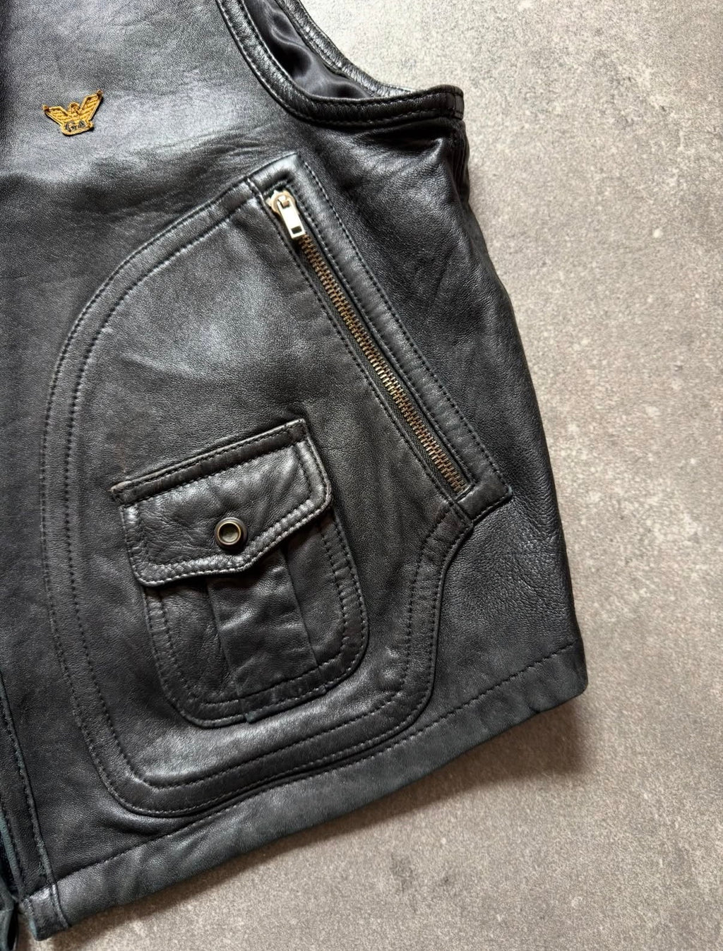 Giorgio Armani 80s Leather Vest