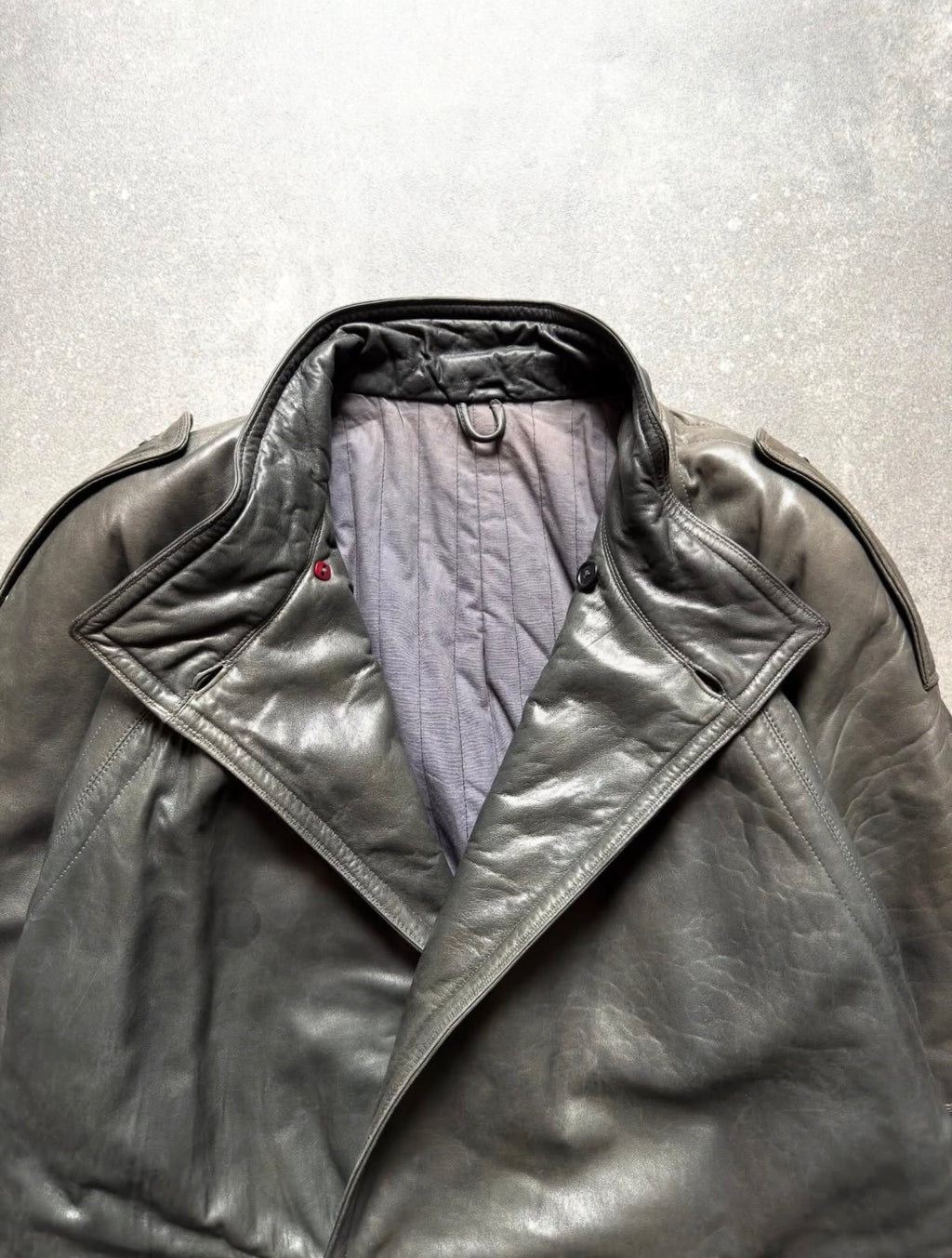 Gianni Versace 80s Leather Field Jacket