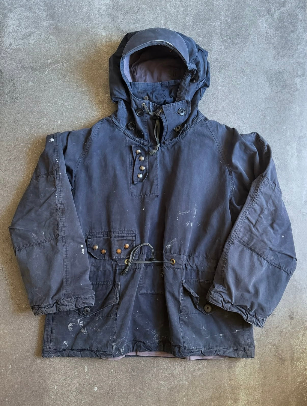 British Royal Navy 80s Ventile Windproof Deck Smock