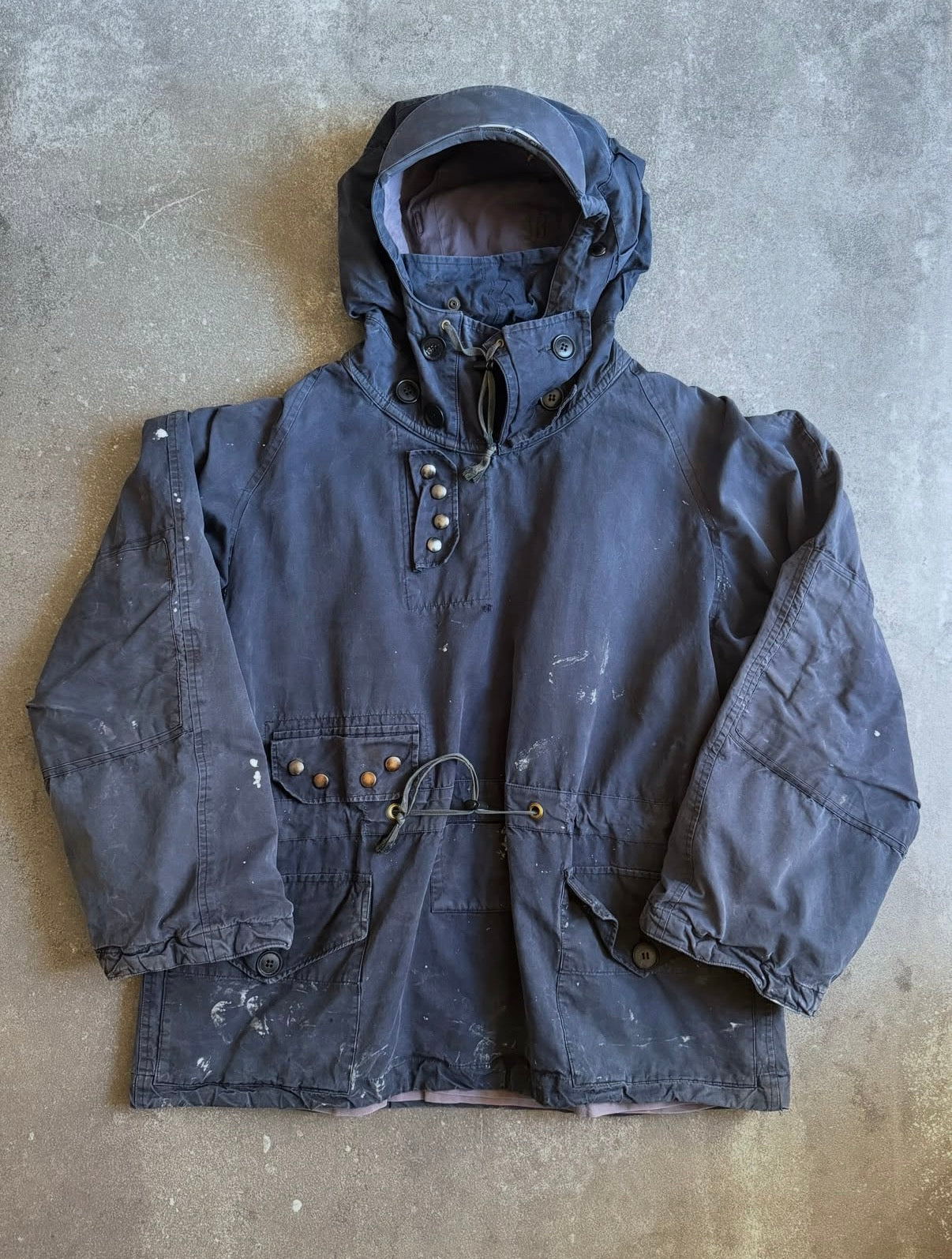 British Royal Navy 80s Ventile Windproof Deck Smock