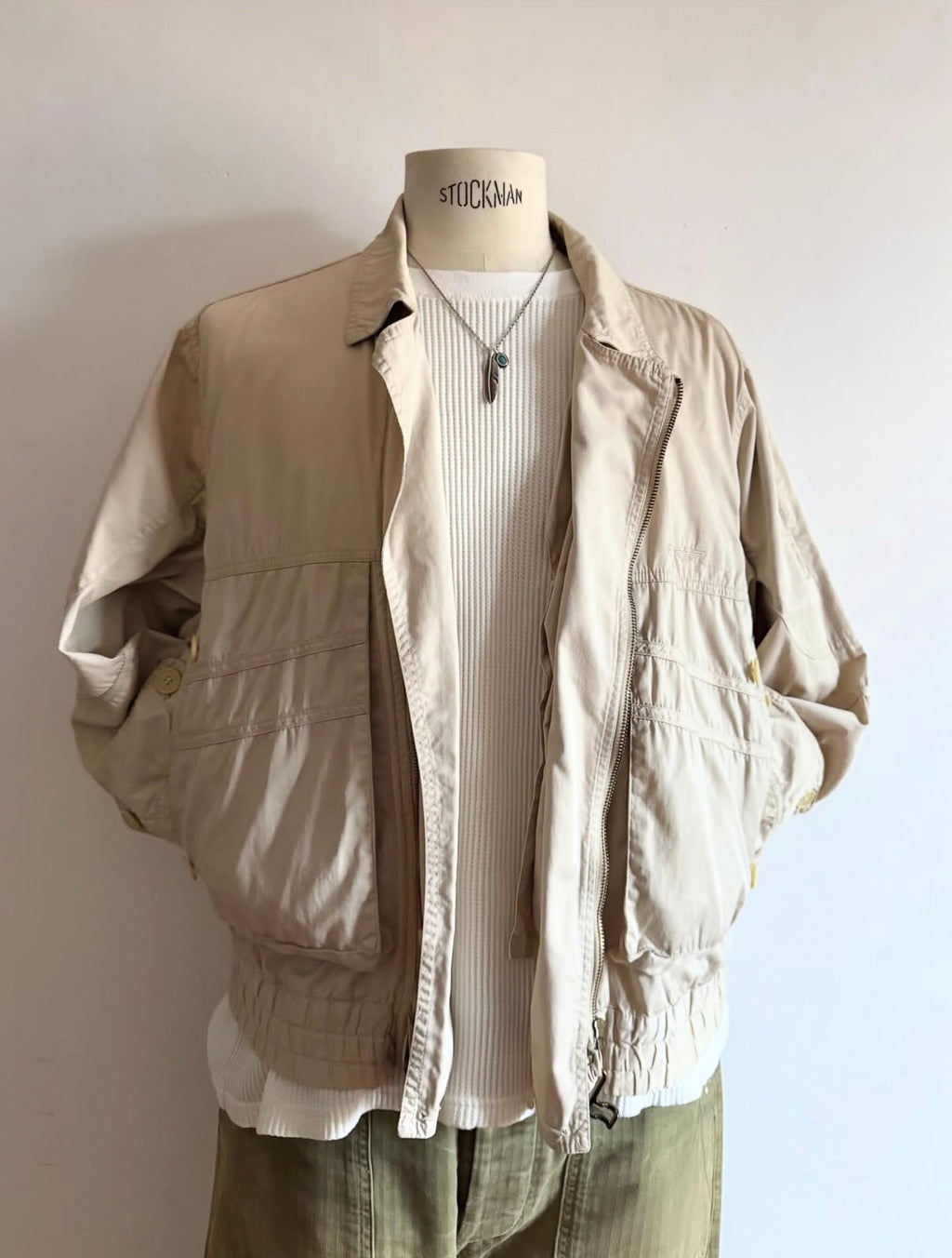 Emporio Armani 1984 double zip closure 3D pocket jacket