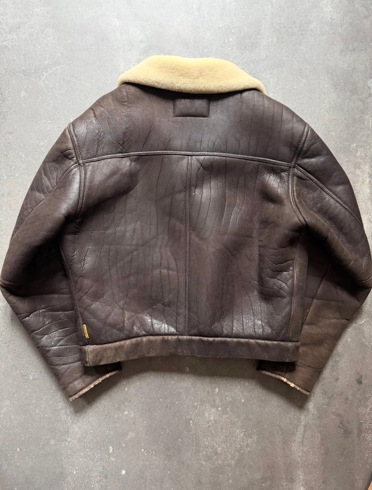 Armani Jeans 90s Shearling Type B-3 Flight Leather Jacket