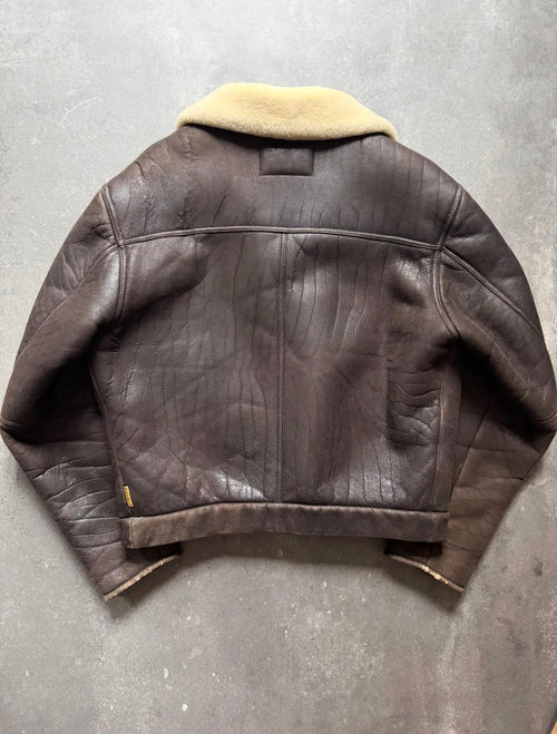 Armani Jeans 90s Shearling Type B-3 Flight Leather Jacket