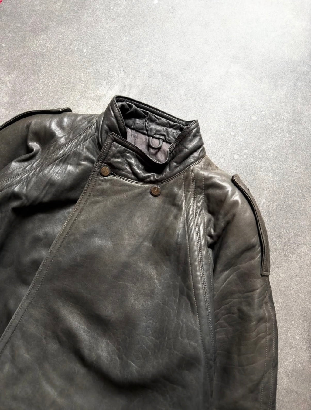 Gianni Versace 80s Leather Field Jacket