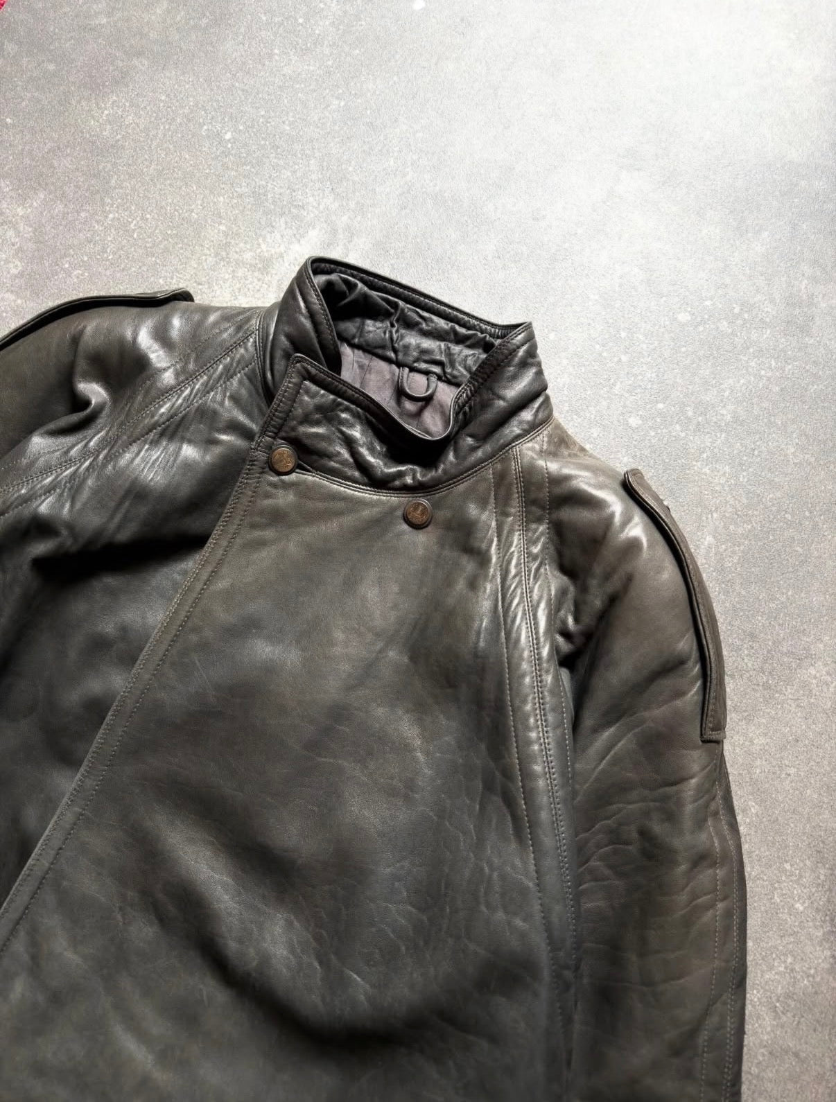 Gianni Versace 80s Leather Field Jacket